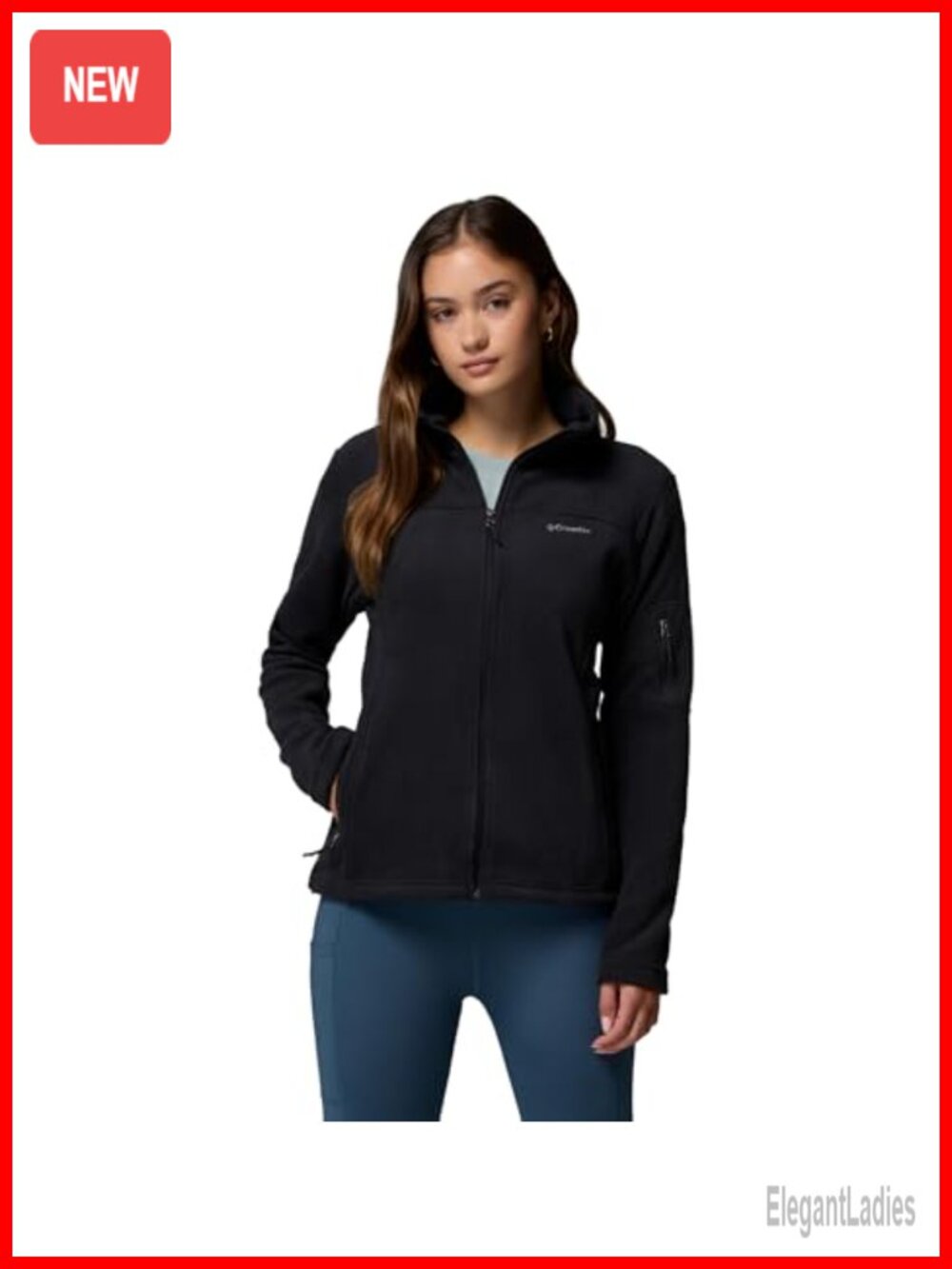Fleece Jacket Full Zip Collared Outdoor Warm Layer